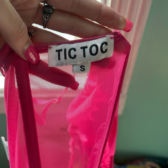 Pink Ruched Cami Top - Picture 4 of 5